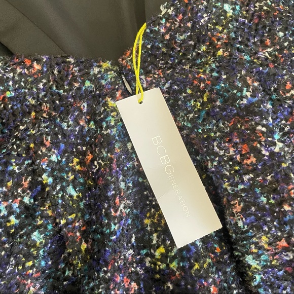 [BCBGeneration] Black/Multi Flocked Mini Dress - Picture 3 of 8